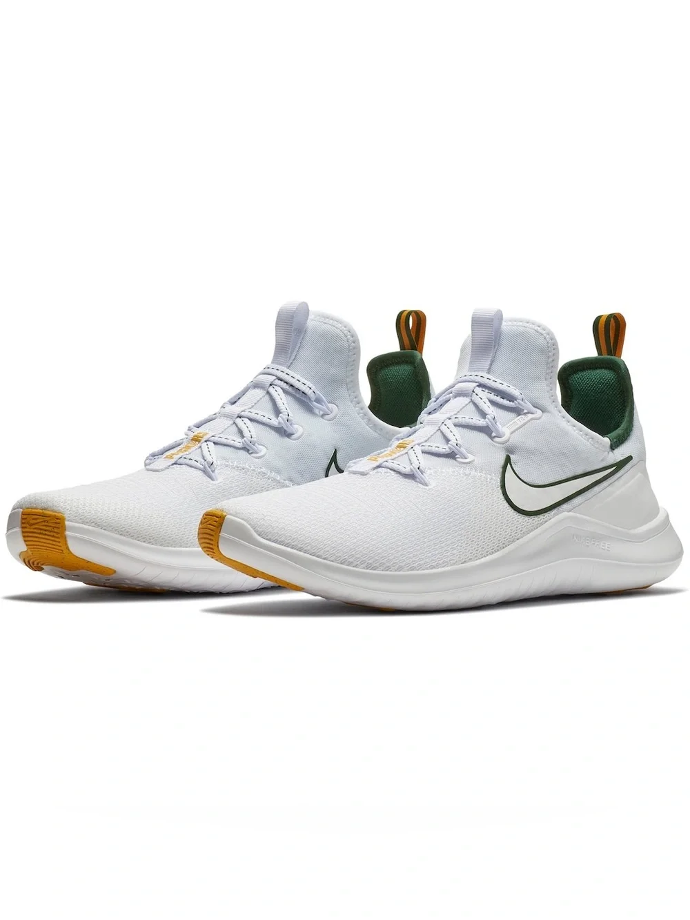 Nike Green Bay Packers  White/Green Free TR 8 Shoes Size 9